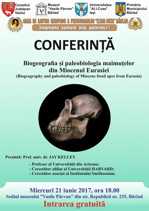 Conferința: „Biogeografia și paleobiologia maimuțelor din Miocenul Eurasiei”